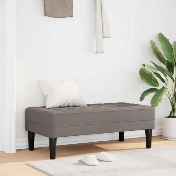 Wyjątkowa oferta Ławka Taupe 113x57x39 cm Tkany Lumarko! - Hurtownia wielobranżowa Lumarko